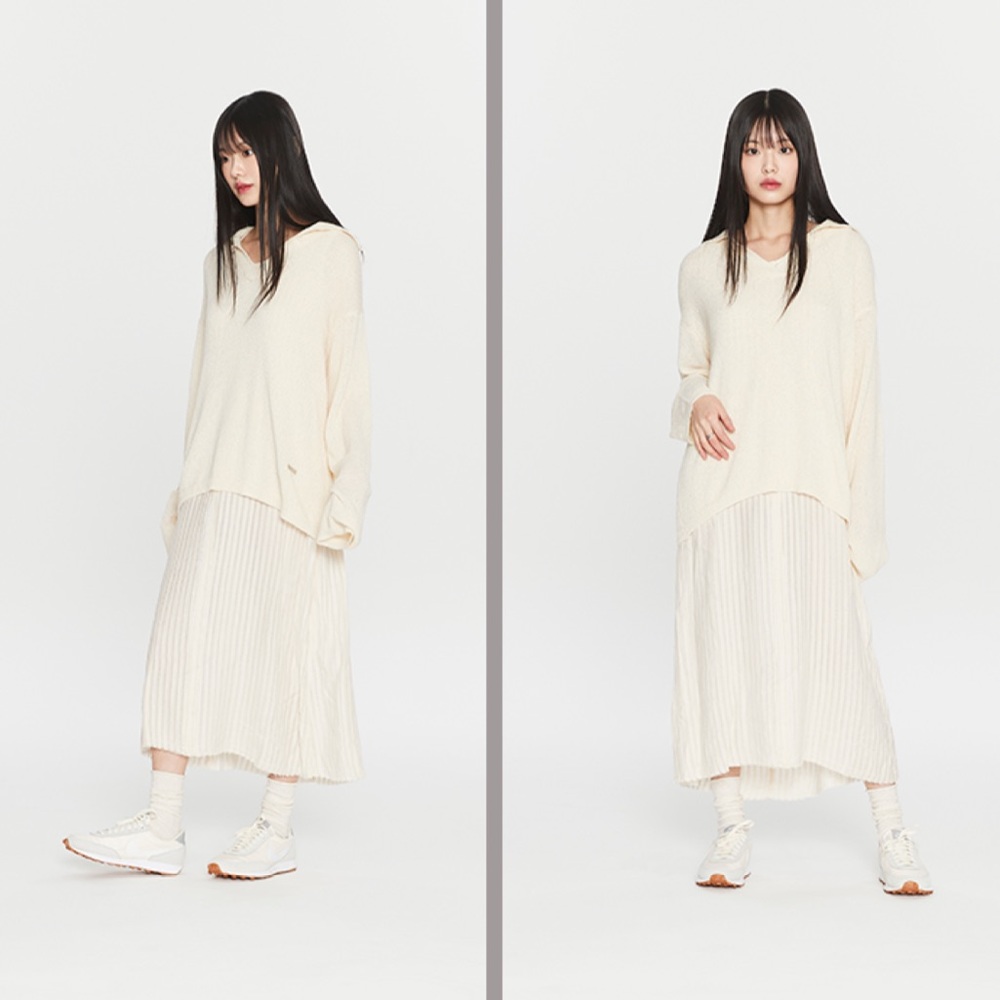 Jimin Face Ivory Knit Pullover